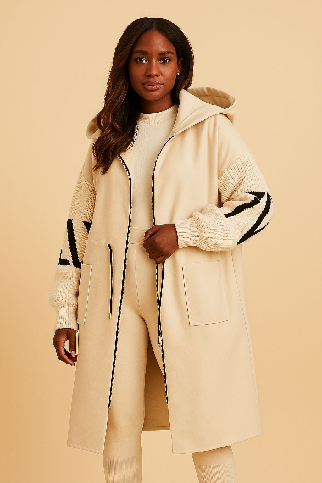 Leona™ | Hettejakke med lappeteppe