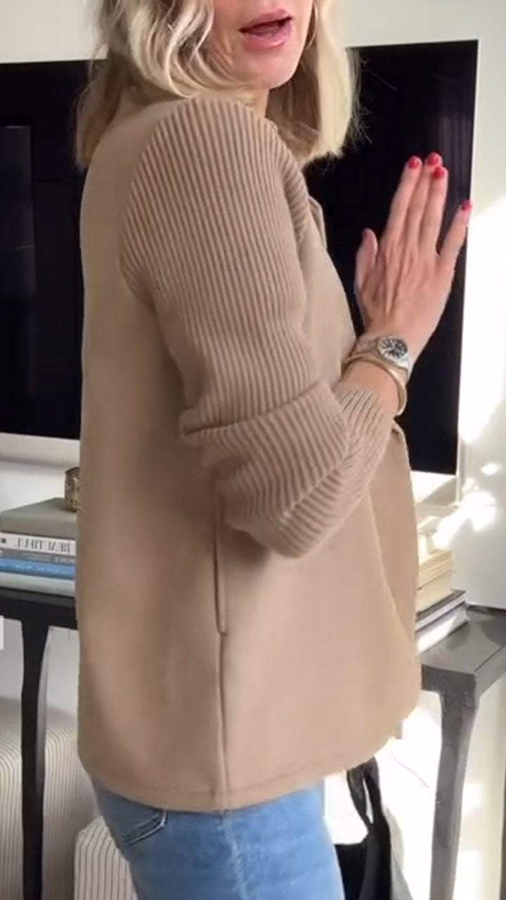 Amora | Elegant Strikket Blazer med Ermer