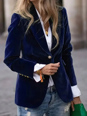 Erika | Midnight Velvet Blazer