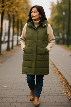 Mona | Evergreen Puffer Vest